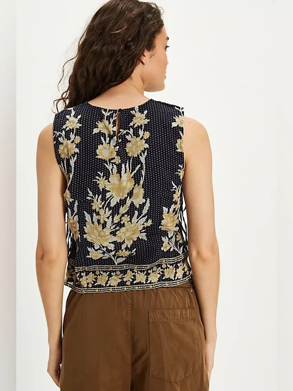 NWT! FP Free People One Faded Gardens Printed Tank Sz XL - Picture 3 of 4
